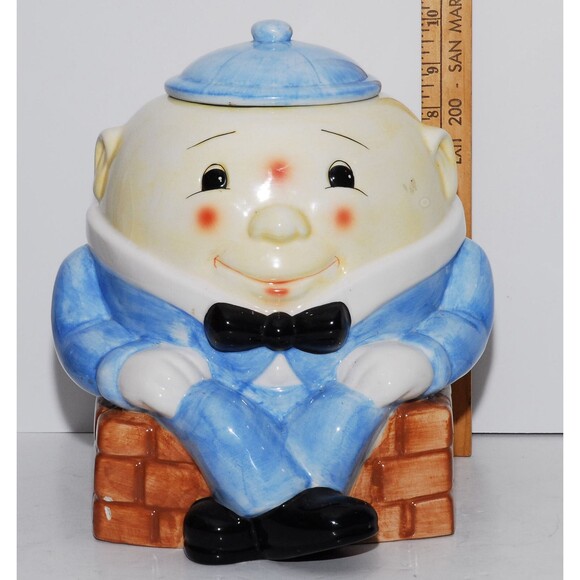 Humpty Dumpty Cookie Jar 1998 Pfaltzgraf Treasure Craft 386-080 - Picture 1 of 9